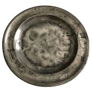 Antique Thomas Danforth Boardman Pewter 7 7/8” Plate Eagle 1805-1820 American